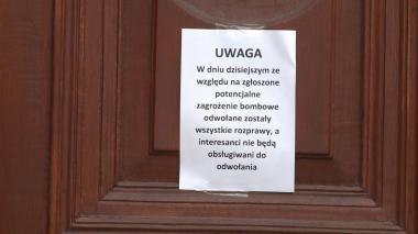 Alarm bombowy w sądzie, prokuraturze i urzędzie skarbowym