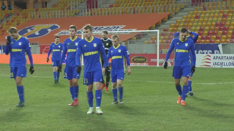 Pechowa końcówka meczu Arki z Jagiellonią