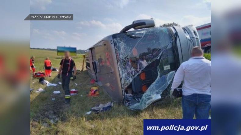 Wypadek autobusu z pielgrzymami