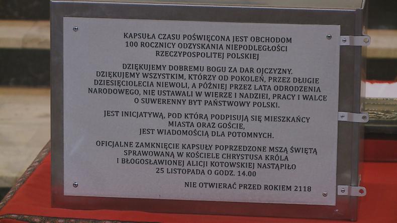 Wmurowano kapsułę czasu na 100-lecie odzyskania niepodległości