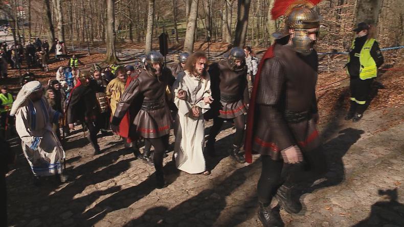 Inscenizacja Misterium Męki Pańskiej na wzgórzach Kalwarii