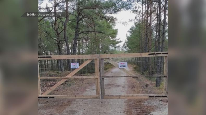 Zamknięta droga na plażę w Słajszewie