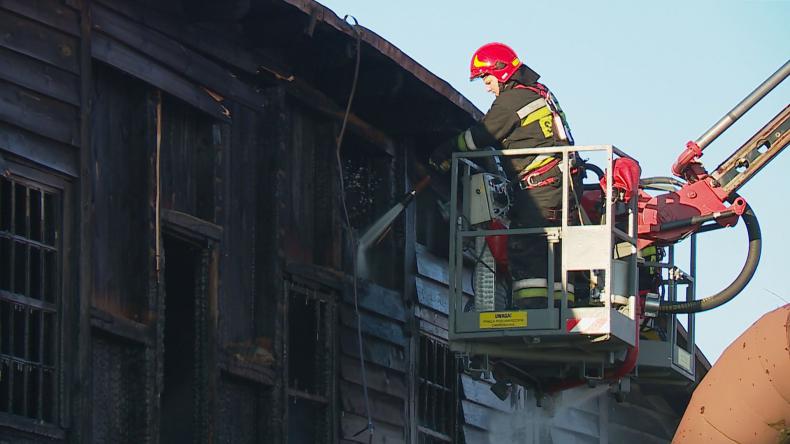 Palił się tartak w Wejherowie